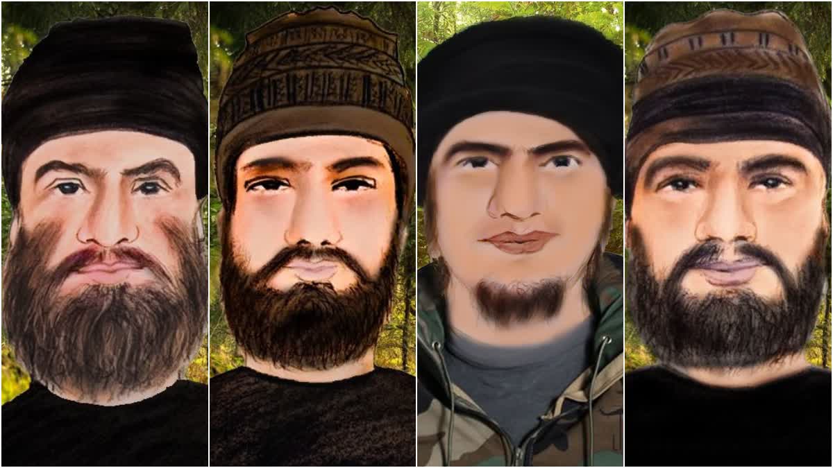 Jammu and Kashmir police released sketches of terrorists