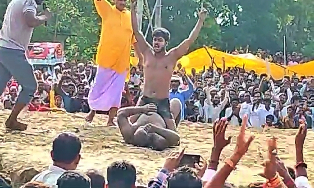 Wrestling Competition In Motihari