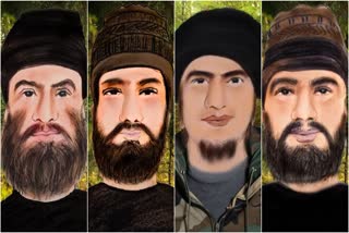 Jammu and Kashmir police released sketches of terrorists