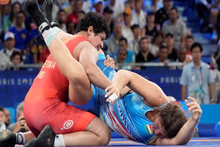 Ace India wrestler Reetika Hooda knocked out of the women's 76kg wrestling event after losing her quarterfinal bout against the Kyrgyzstan at the ongoing Paris Olympics 2024 here on Saturday.