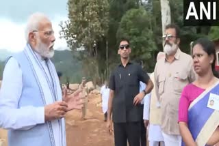 PM Modi visits landslide-affected area in Wayanad