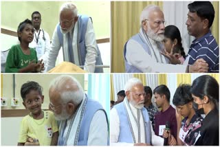 PM Modi visit disaster affected areas in wayand intracted with defence and victims