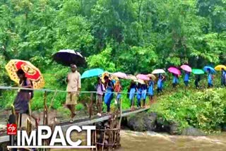 Phangulgavan Villagers built bridge