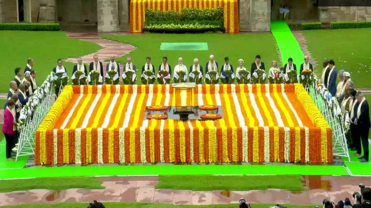 HN-NAT-10-09-2023-G20 Summit: World leaders arrive at Rajghat to pay tribute to Mahatma Gandhi
