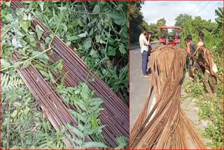 large quantity of rods recovered from the jungle of Jonai
