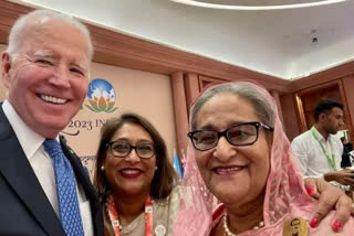 Joe Biden Selfie With Bangladesh Prime Minister  Joe Biden and Sheikh Hasina  Joe Biden Selfie  Sheikh Hasina Selfie With Joe Biden  G20  G20 Joe Biden and Sheikh Hasina  USA and Bangladesh Diplomatic Relation  Bangladesh Parliament Election  USA and Bangladesh Relation  USA on Bangladesh Parliament Election  ജി20 ഉച്ചകോടി  ജോ ബൈഡന്‍ ഷെയ്‌ഖ് ഹസീന  ഷെയ്‌ഖ് ഹസീന സെല്‍ഫി  ജോ ബൈഡന്‍ സെല്‍ഫി  ജോ ബൈഡന്‍ ഷെയ്‌ഖ് ഹസീന സെല്‍ഫി  ബംഗ്ലാദേശ് അമേരിക്ക ഉഭയകക്ഷി ബന്ധം