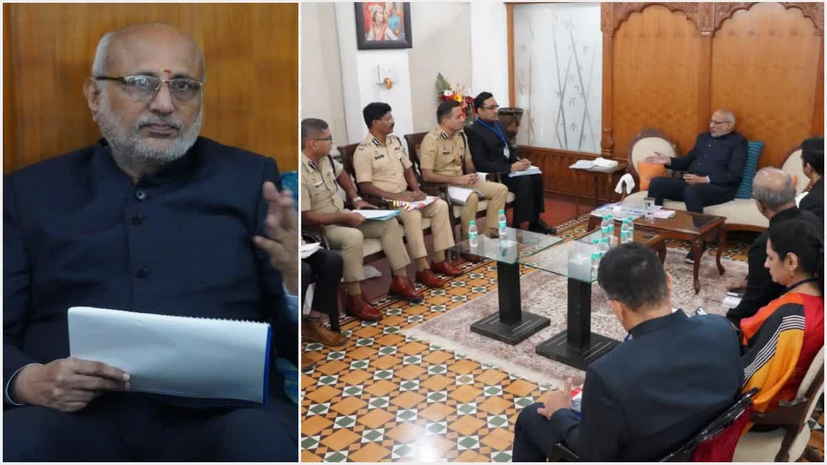 Maharashtra Governor C P  Radhakrishnan review meeting with senior government officials at Nashik