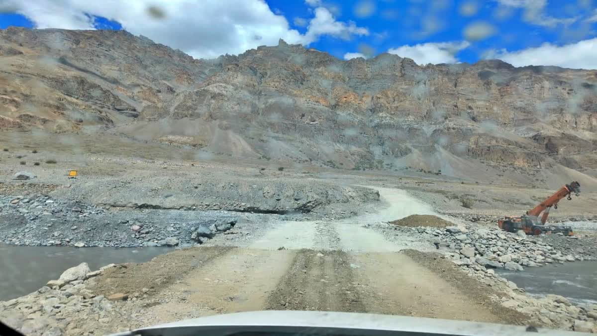 BRO constructed Culvert on Spiti River in Chichong