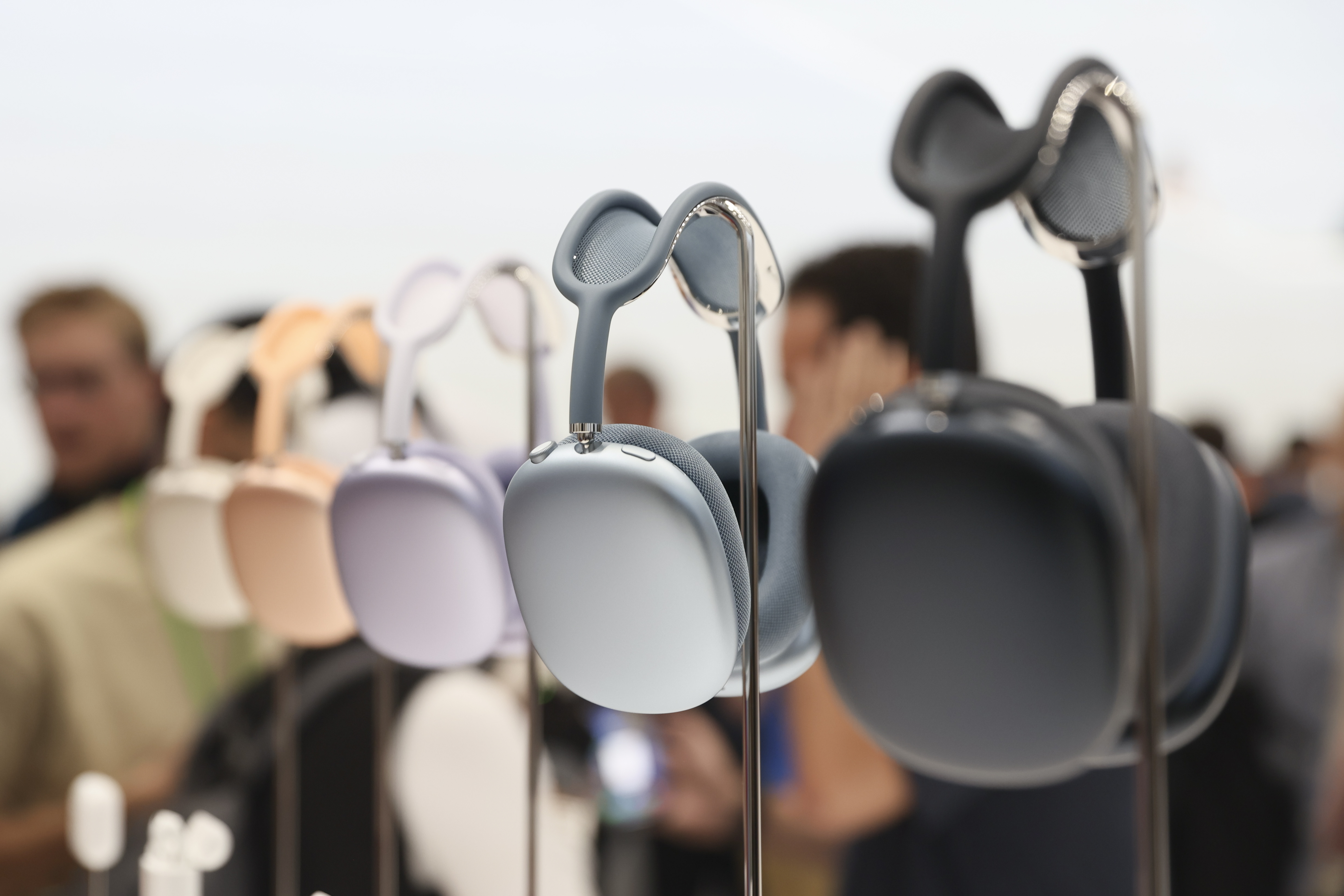 Air pods displayed at the launch event in California