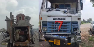 Accident at jalandhar Pathankot highway, 6 migrant workers injured