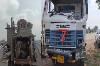 Accident at jalandhar Pathankot highway, 6 migrant workers injured