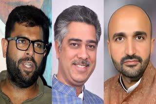 Left to right: Digvijay Chautala, Aditya Chautala and Amit Sihag