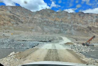 BRO constructed Culvert on Spiti River in Chichong