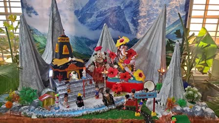 Ganesha installation: Kedarnath special replica built by Haveri family