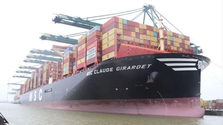 MSC Claude Girardet At Vizhinjam  VIZHINJAM PORT  എംഎസ് സി ക്ലാഡ് ഗിരാര്‍ഡോ  mother ship arriving to vizhinjam