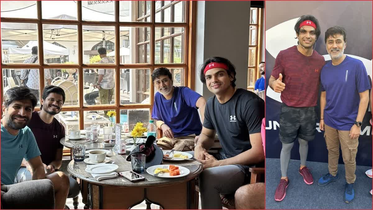 Tollywood actors Anand Devarakonda, Rahul Ravindran had breakfast with javelin thrower Neeraj Chopra