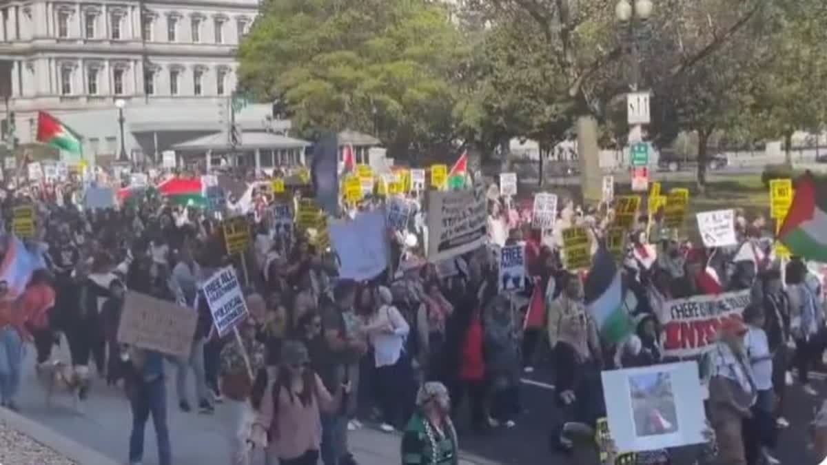 Demonstrations in support of Palestine and Israel