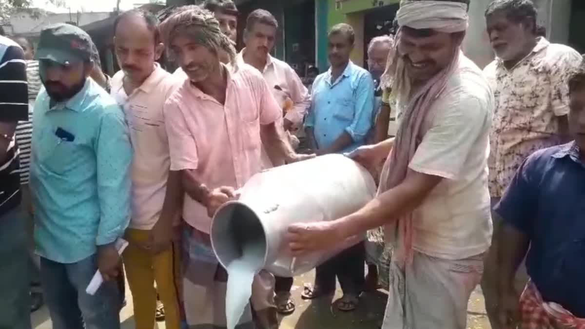 Milk Businessman Protest