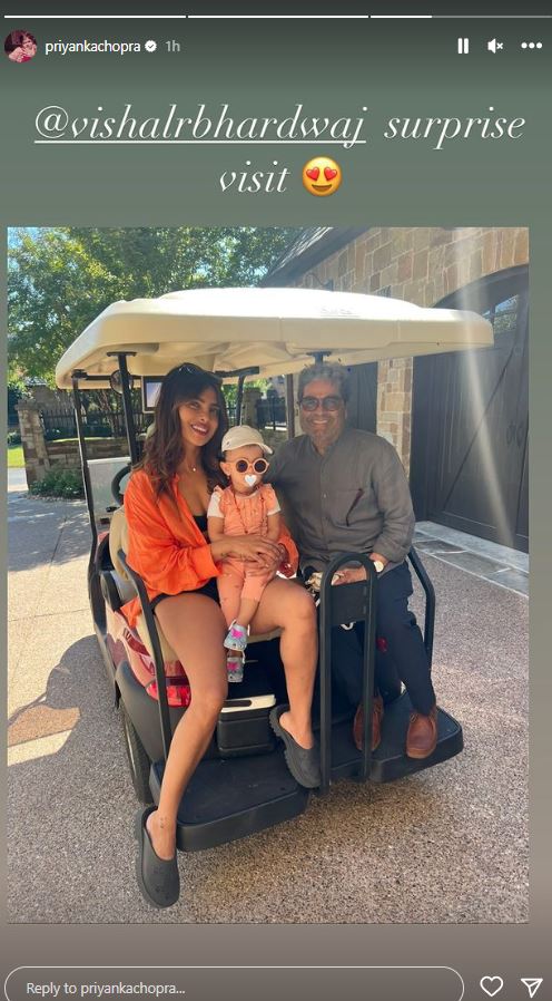 Priyanka Chopra and daughter Malti Marie spend the day with director Vishal Bhardwaj as he pays 'surprise visit' to the US