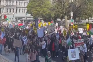 Demonstrations in support of Palestine and Israel
