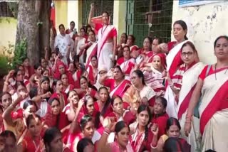 Anganwadi Workers Strike In Rohtas