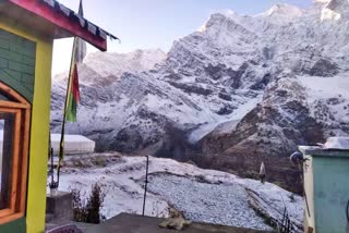 Snowfall on Lahaul hills