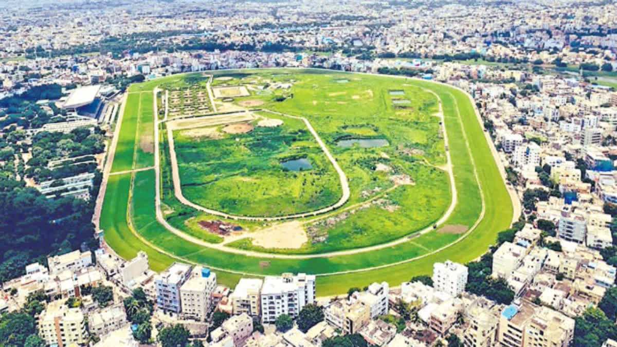 An aerial view of Hyderabad Race Club