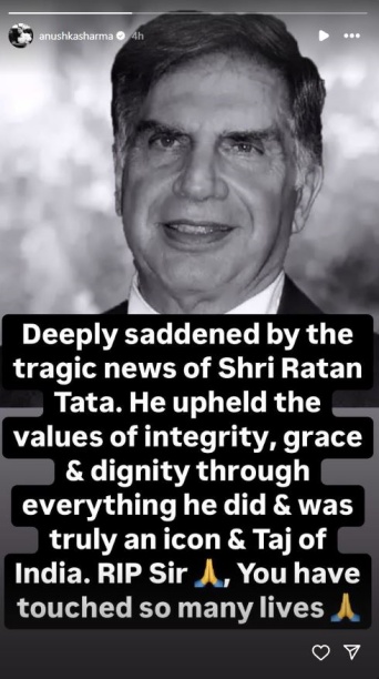 Celebrities Mourn the Loss of Ratan Tata