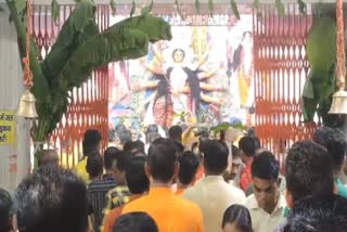 Doors of Durga Puja pandals opened on occasion of Mahasaptami in Dumka