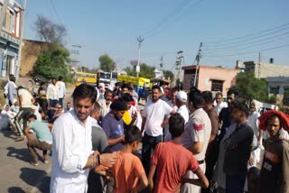 Farmers protest on Narwana-Tohana road in Jind