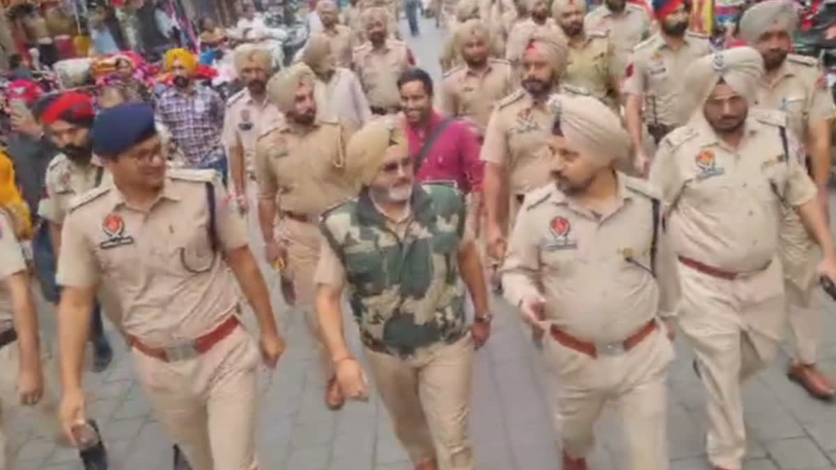 Police have made strict security arrangements in Ludhiana in view of Diwali