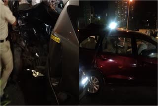 several injured in multiple car crash at Bandra  Bandra Worli Sea Link toll plaza  people died in Bandra plaza accident  Bandra Worli Sea Link toll plaza accident  ಟೋಲ್​ ಪ್ಲಾಜಾದಲ್ಲಿ ನಿಂತಿದ್ದ ಆರು ವಾಹನಗಳಿಗೆ ಡಿಕ್ಕಿ  ಆರು ಮಂದಿಗೆ ಗಾಯ  ಮುಂಬೈನಲ್ಲಿ ಕಳೆದ ರಾತ್ರಿ ಭೀಕರ ರಸ್ತೆ ಅಪಘಾತ  ಮೂವರು ಮೃತ  ವಾಣಿಜ್ಯ ನಗರಿ ಮುಂಬೈನಲ್ಲಿ ಭೀಕರ ರಸ್ತೆ ಅಪಘಾತ  ಸೀ ಲಿಂಕ್​ ಟೋಲ್ ಪ್ಲಾಜಾ  ನಿಂತ ವಾಹನಗಳಿಗೆ ಡಿಕ್ಕಿ ಹೊಡೆದ ಕಾರು