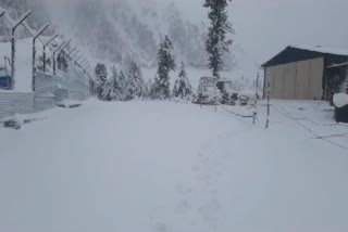 Gulmarg receives season's first snowfall.