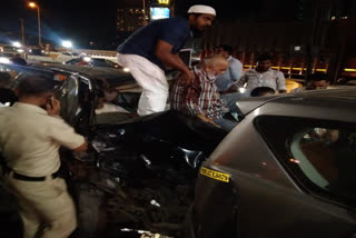 MH Mumbai accident 3 killed several injured in multi car crash at Bandra Worli Sea Link toll plaza