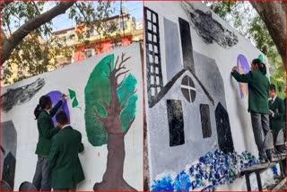 Students Made Painting From Plastic In Solan