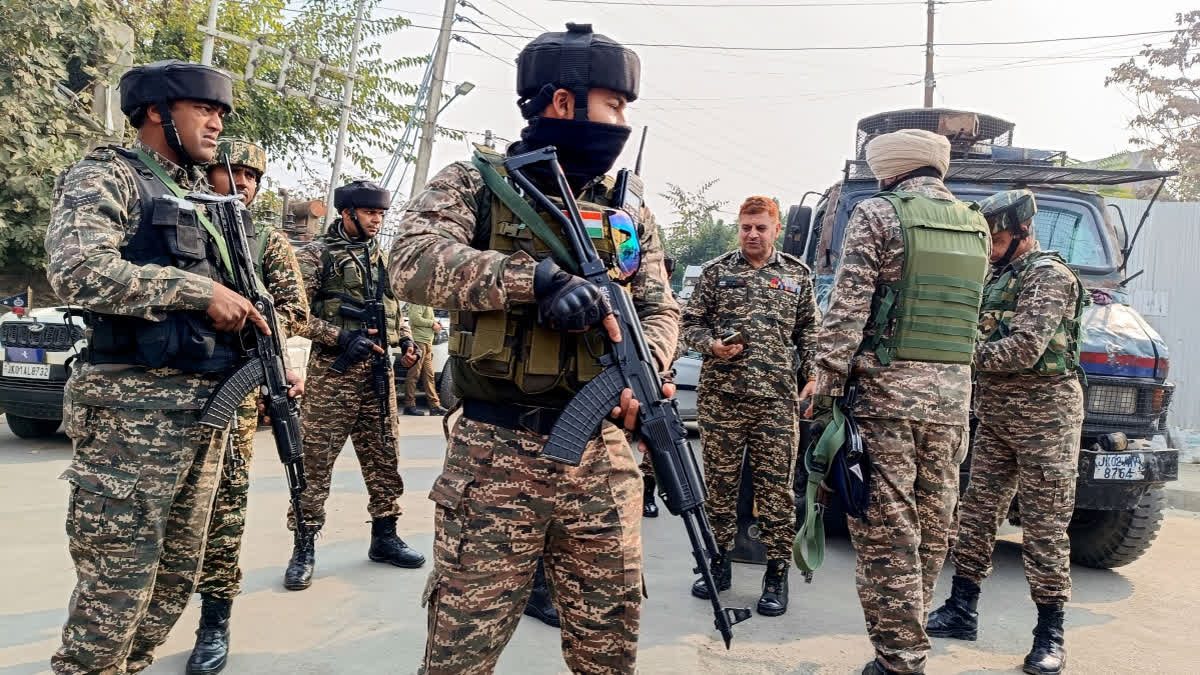 Security forces in Srinagar