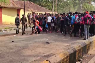 RUSHING IN BELAGAVI ARMY RALLY: LATHI CHARGE ON YOUTH