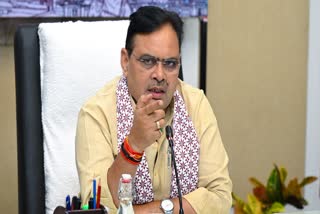 Rajasthan Chief Minister Bhajanlal Sharma during a meeting with officers in the state