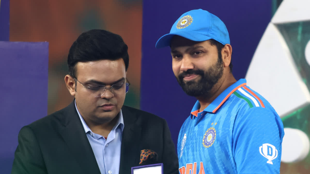 Jay Shah On Rohit Sharma Return As T20 Captain  Jay Shah On Rohit Sharma  T20 World Cup 2024  Rohit Sharma  BCCI Secretary Jay Shah  രോഹിത് ശര്‍മ ടി20 ലോകകപ്പ് 2024 ജയ്‌ ഷാ  രോഹിത് ശര്‍മയെക്കുറിച്ച് ജയ്‌ ഷാ  ടി20 ലോകകപ്പ് 2024  രോഹിത് ശര്‍മ ഇന്ത്യന്‍ ക്യാപ്റ്റന്‍  ബിസിസിഐ സെക്രട്ടറി ജയ്‌ ഷാ