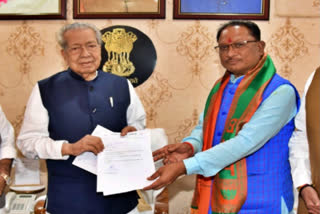 Chhattisgarh CM designate Vishnu Deo Sai meets Governor, stakes claim to form govt