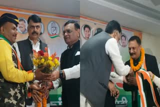 Retired soldier and officer joined congress in party workers meeting ceremony at Ranchi