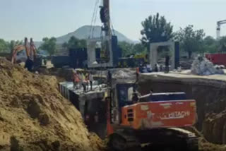 subway construction at Kuchaman City railway station