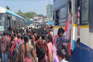 Heavy Rush in RTC at Nirmal