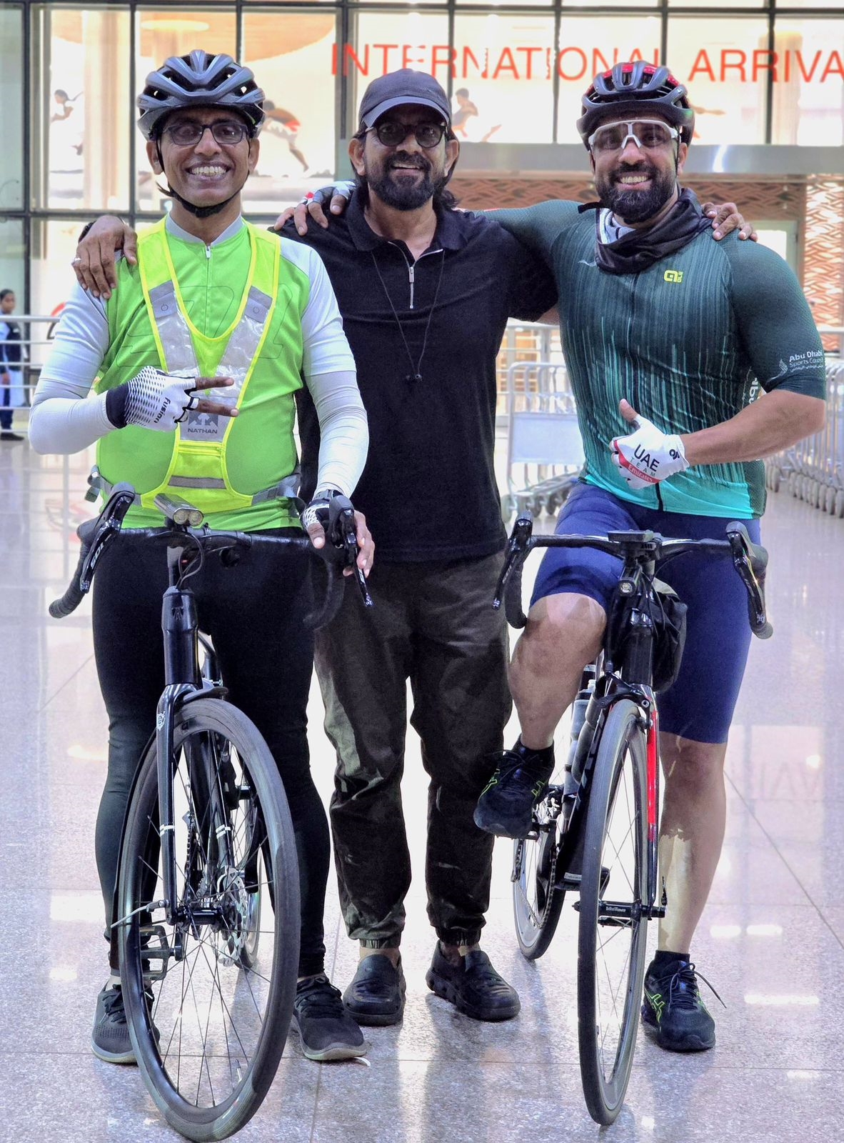 KASARAGOD MAN CYCLES FROM AIRPORT  CYCLE LOVERS IN KASARAGOD  PADANNA MANS CYCLE RIDE  KASARAGOD NEWS