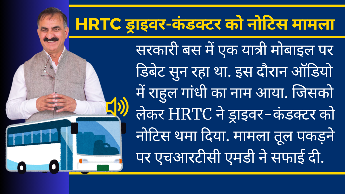 HRTC ड्राइवर और कंडक्टर को नोटिस थमाने का मामला