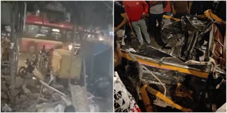 Kurla Best Bus Accident Update CCTV video of best bus hitting a rickshaw before accident