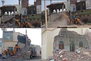 NOORI MASJID DEMOLITION  UP MOSQUE DEMOLITION  185 YEAR OLD MASJID  UTTARPRADESH