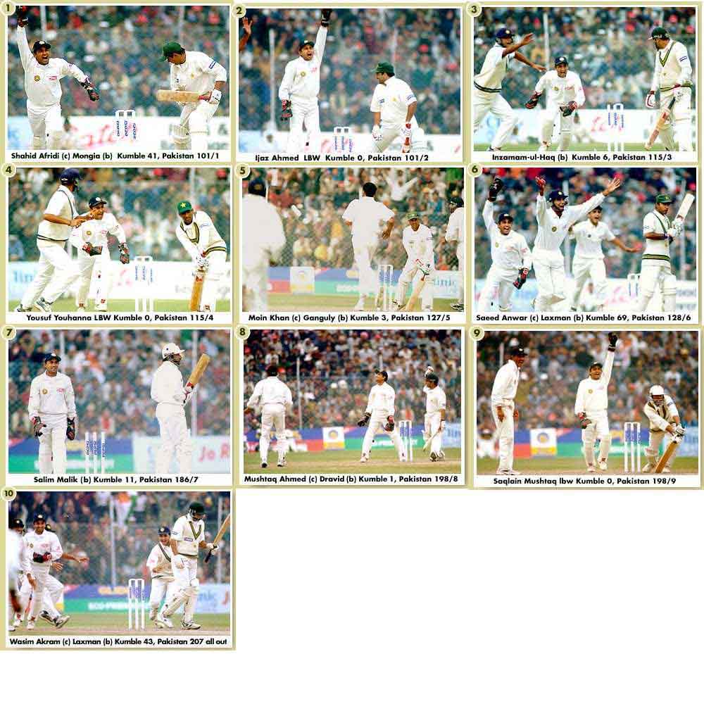 Anil Kumble 10 wickets record