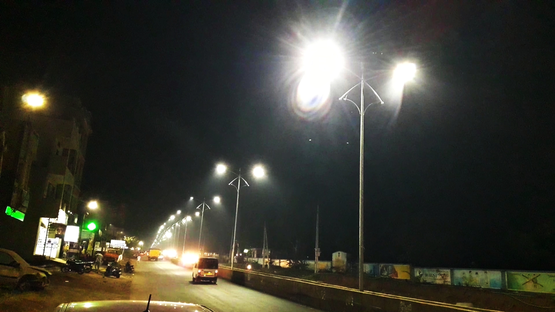 Central lighting from Ennepalli junction in vikarabad