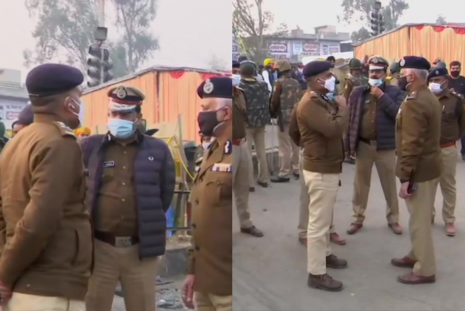 Delhi police commissioner visits protest site